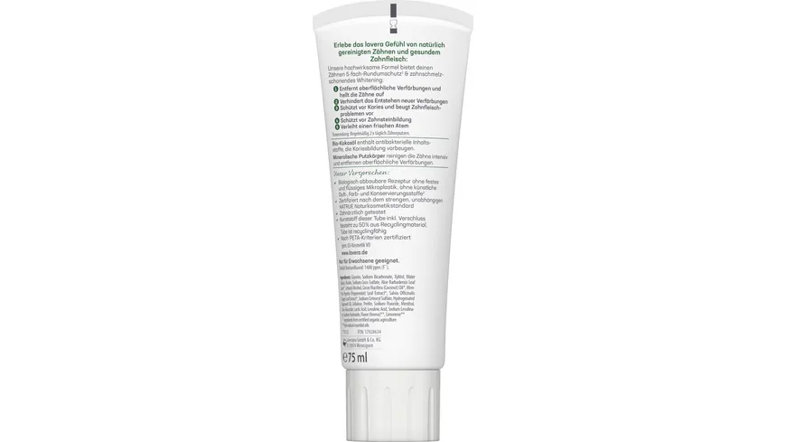 lavera Zahncreme Sensitive Whitening 75 ml