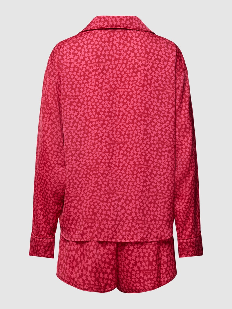 Pyjama mit Allover-Muster in rot