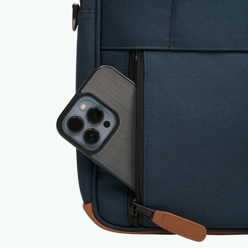 Chicago laptop bag in navy blue