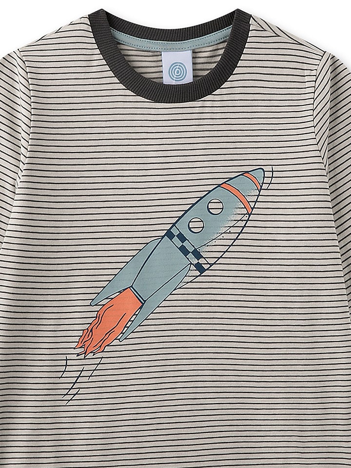 Sanetta Pyjama in Grau/ Schwarz günstig kaufen