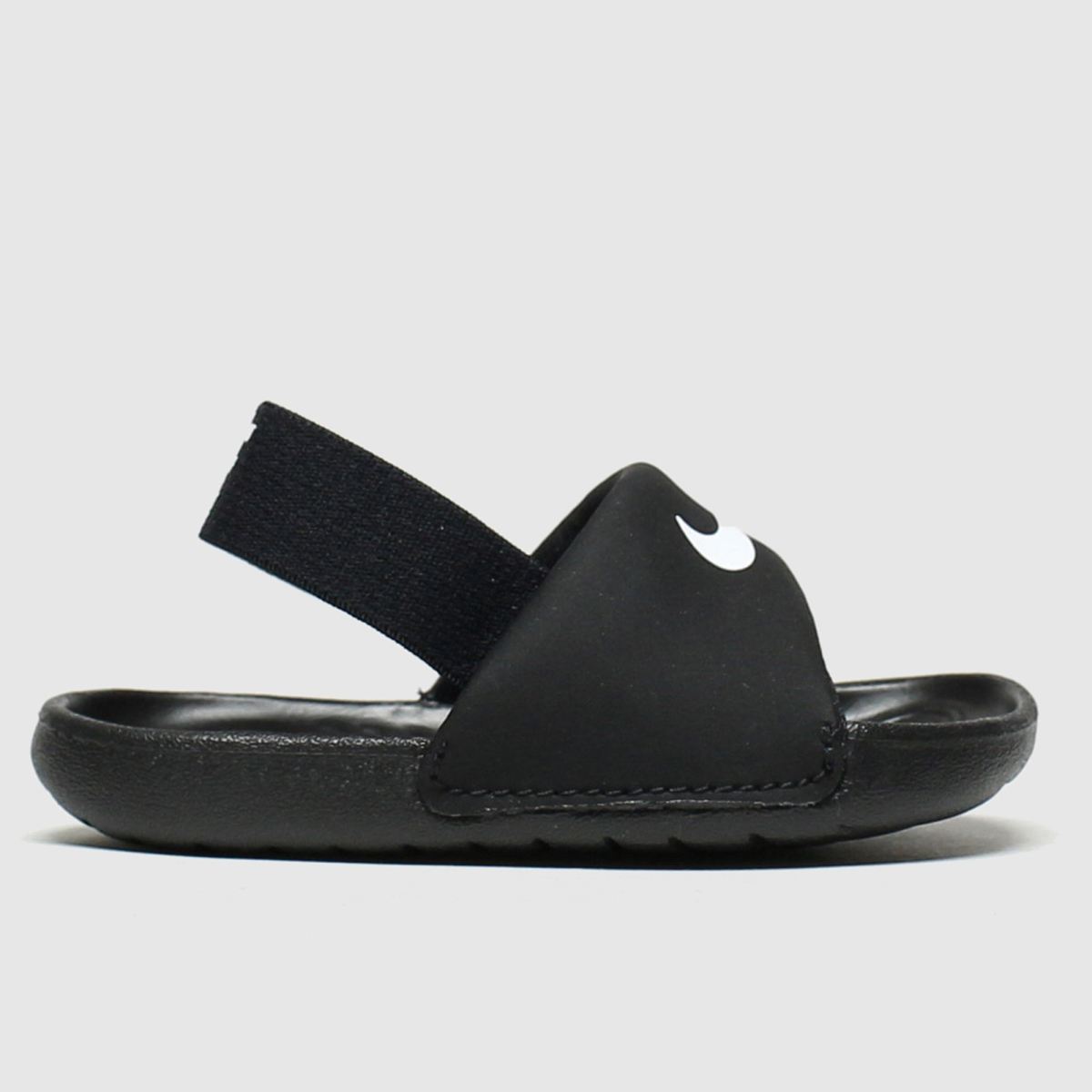 Nike svarta och vita Kawa sandaler för småbarn
