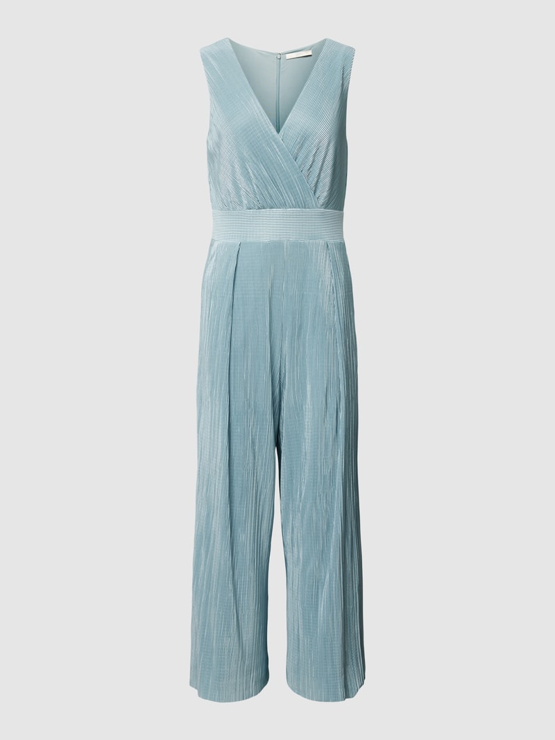 Jumpsuit mit feinen Plisseefalten in schilf