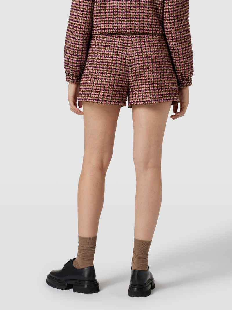 Shorts mit Allover-Muster in pflaume