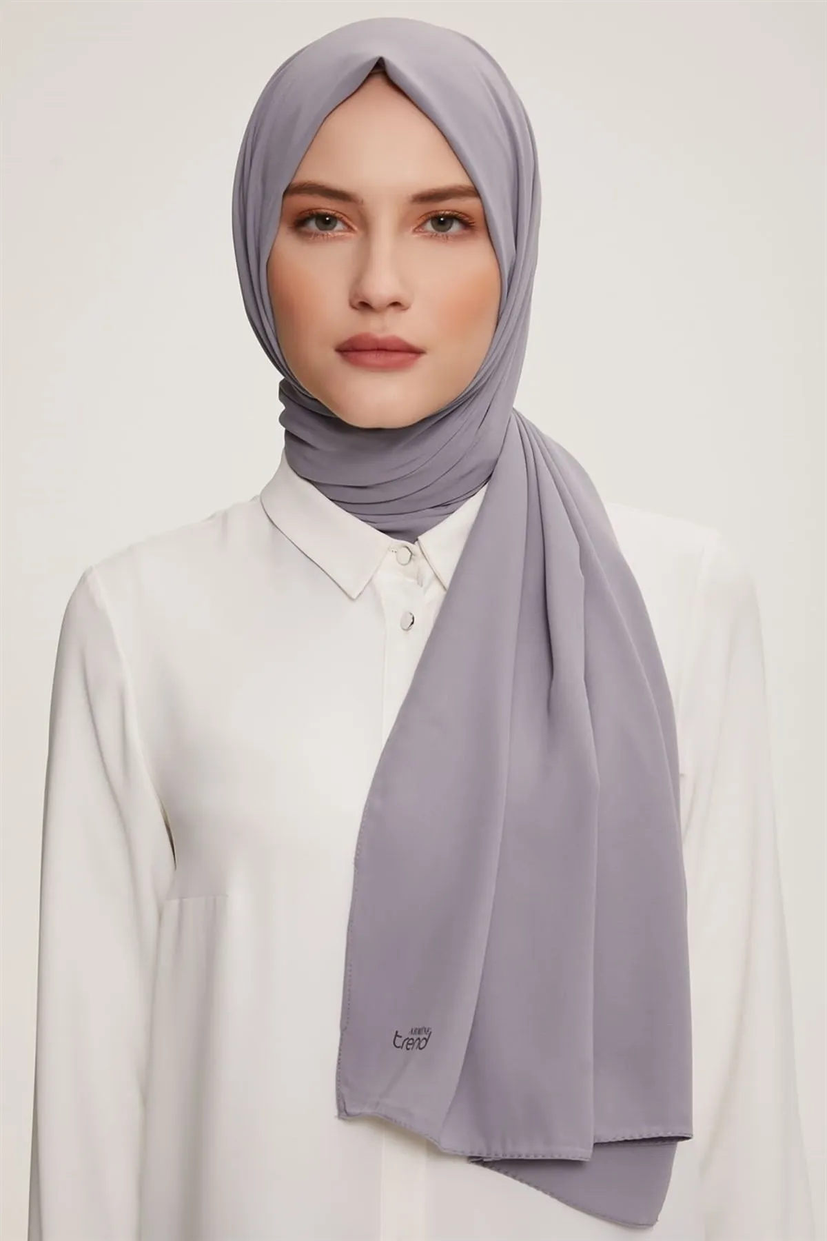 Armine  Trend Medina Seidenschal - Atsmıs-9902 Mittelgrau