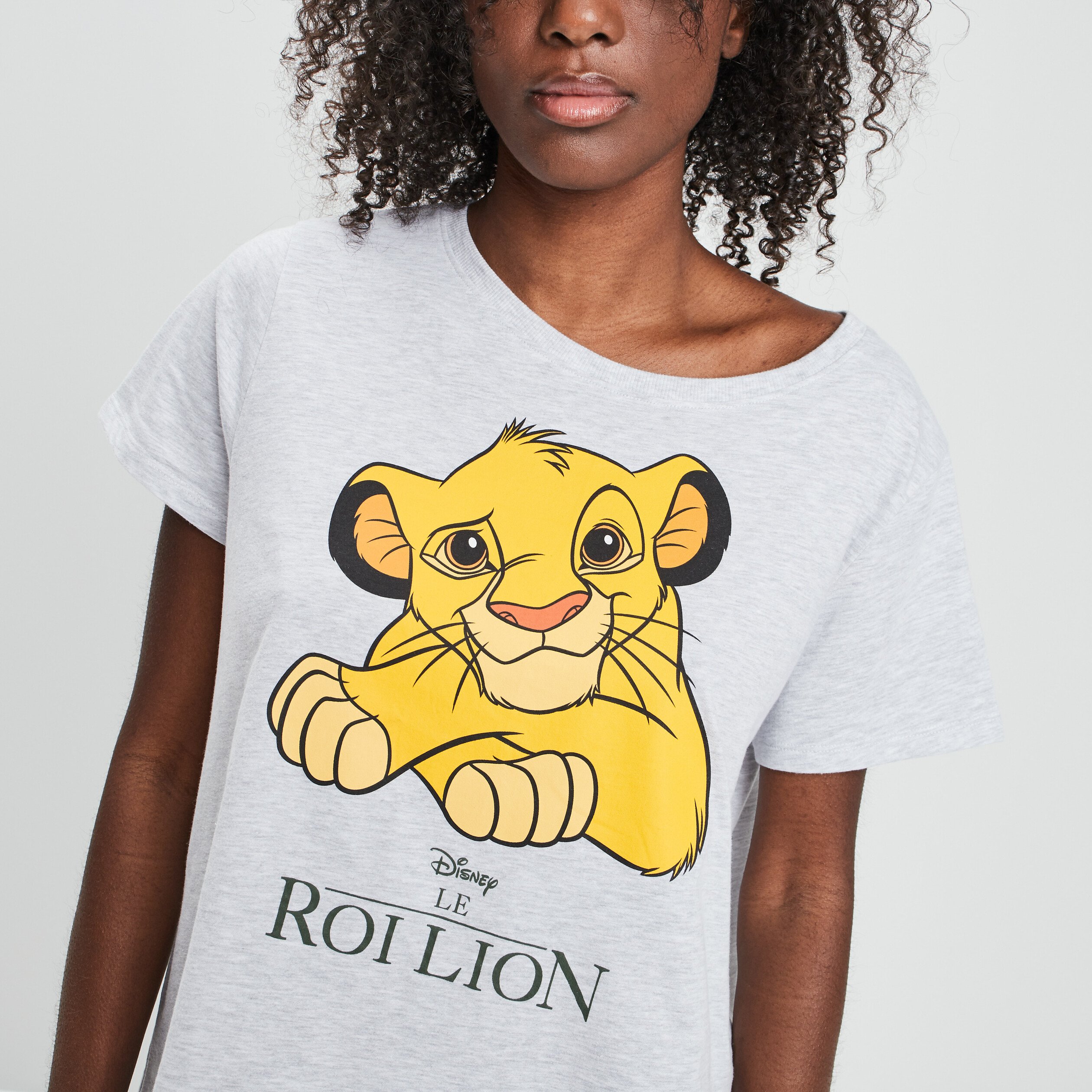 Ensemble pyjama 2 pièces Le Roi lion gris clair femme | La Halle