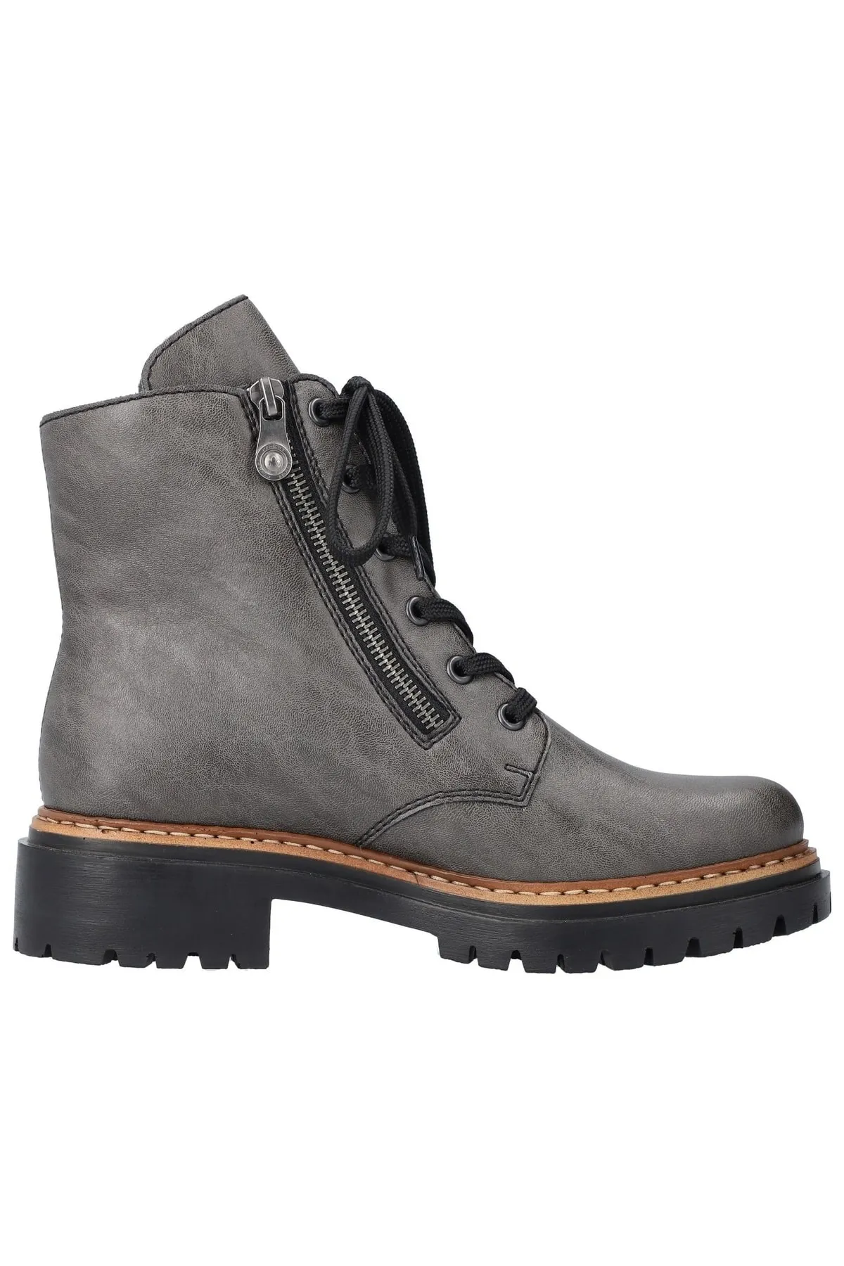 Rieker  Stiefelette - Grau - Blockabsatz