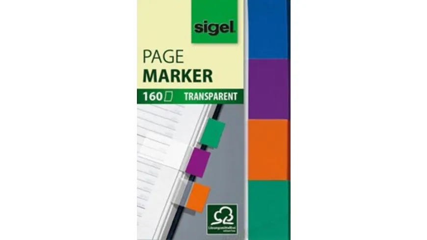 sigel Haftmarker transparent Pastellfarben 20 x 50mm