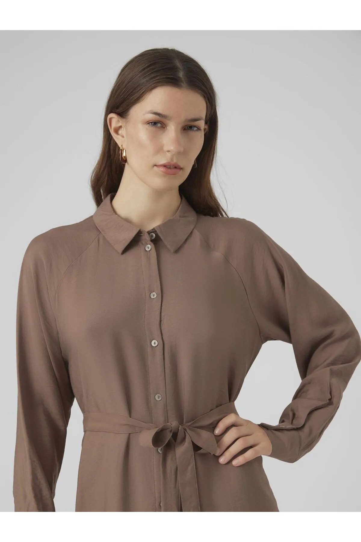 Vero Moda  Hemdblusenkleid VMDEBBY LS CALF SHIRT DRESS WVN GA NOOS