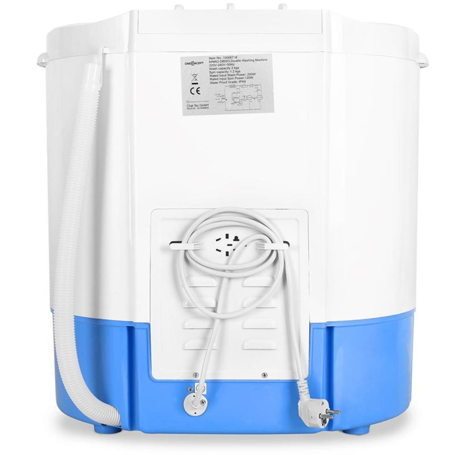 ONECONCEPT Wäscheschleuder DB003 Mini-Waschmaschine Schleuder 2kg, 2 kg