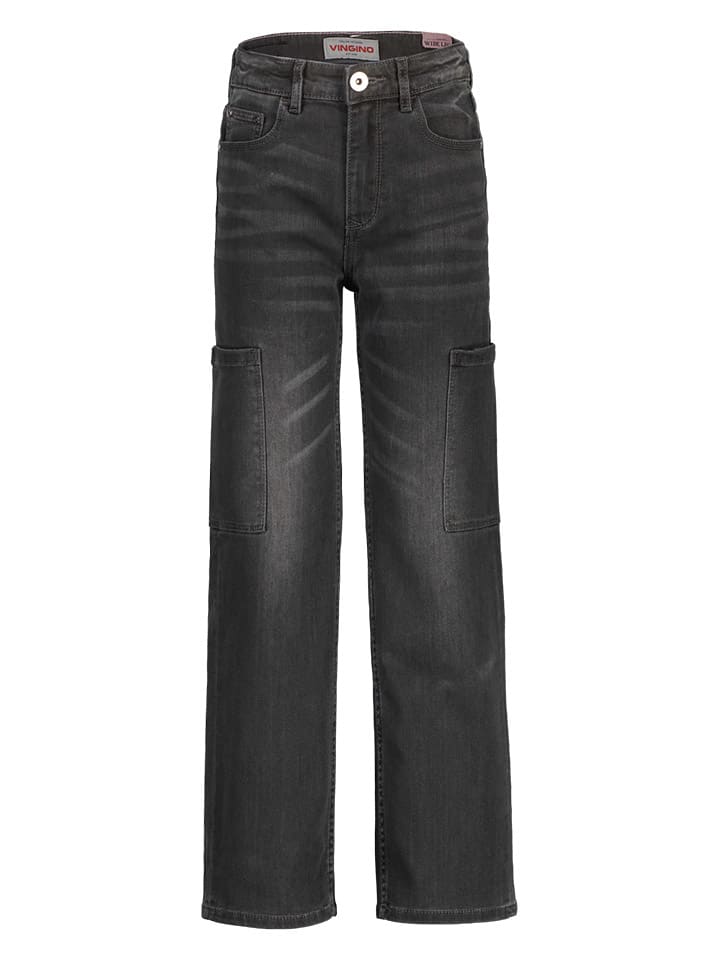 Vingino Cargojeans - Wide leg - in Anthrazit günstig kaufen