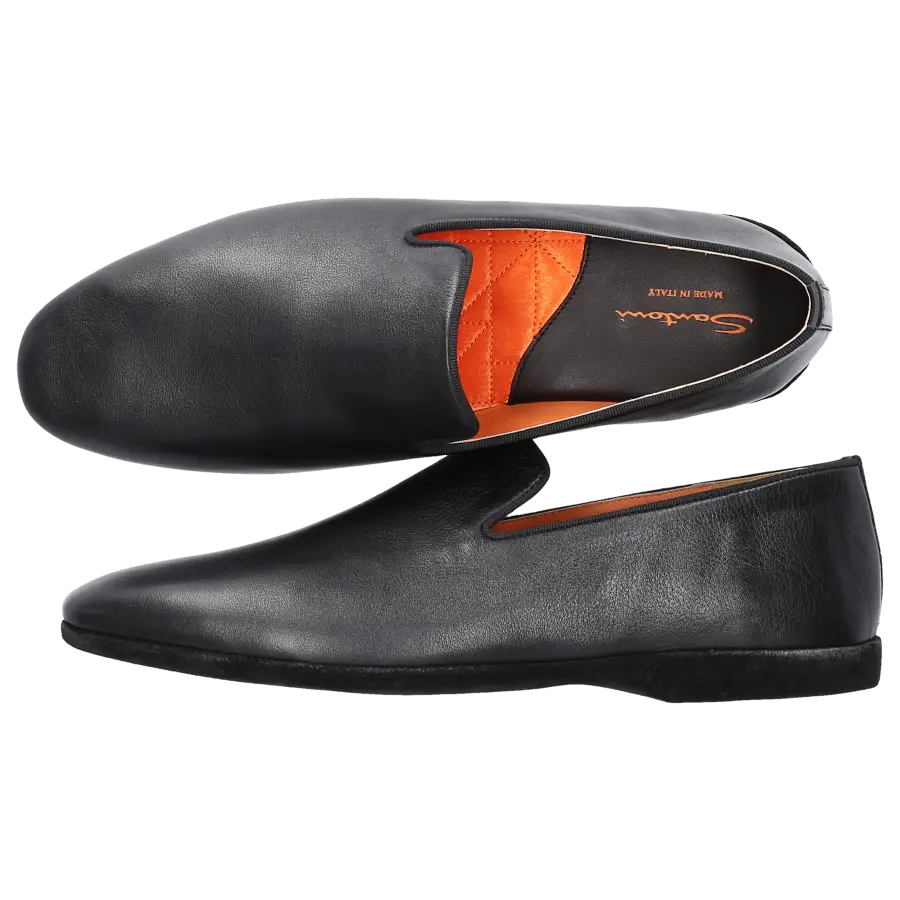 Santoni - Hausschuhe A1908 Kalbsleder - schwarz