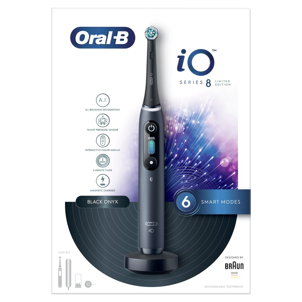 oral-b ORAL B iO BAD ELECT. iO 8 - Noire - Avec Etui de Voyage BROSSES A DENTS ELECTRIQUES RECHARGEABLES