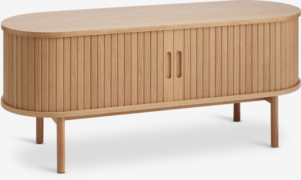 Móvel TV LYNGVIG LYNGVIG 120cm 2 portas laterais com persianas enroláveis, carvalho natural