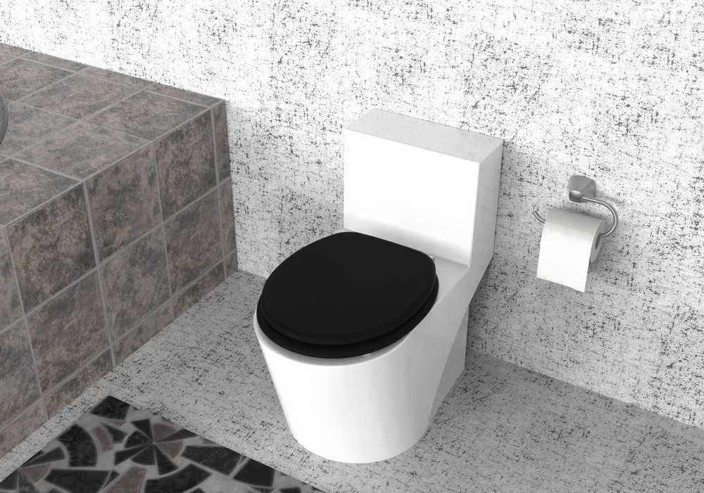 K&H Sanitary Duschwell MDF WC-Sitz Soft Touch - Schwarz matt