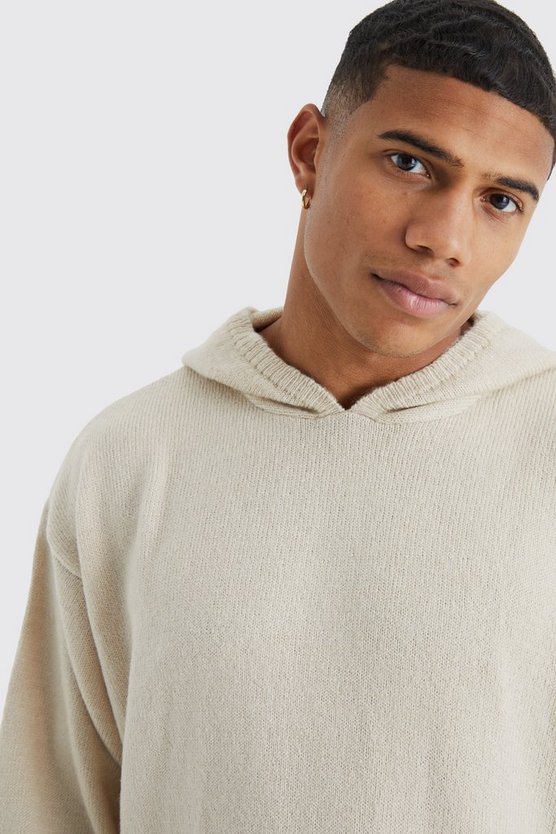 Oversize Strick-Hoodie