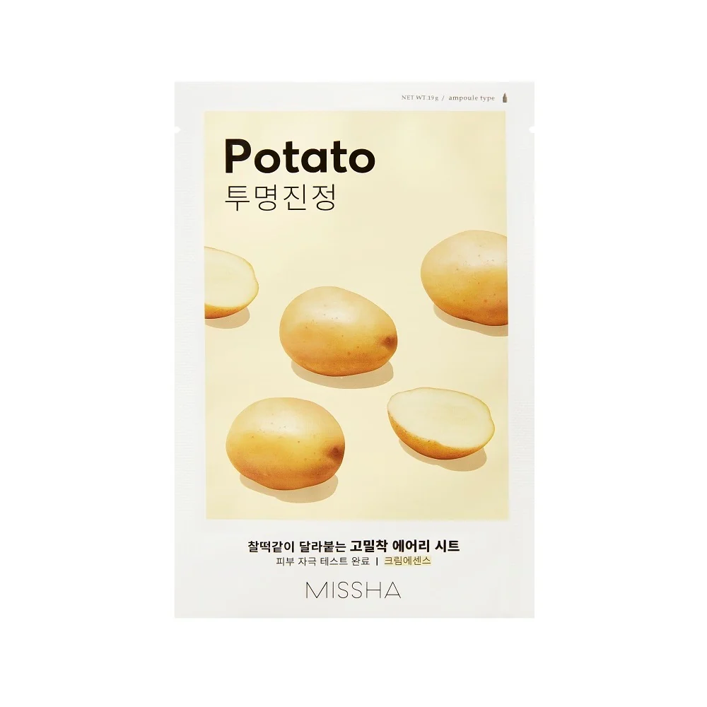 Airy Fit Sheet Mask Potato – Reinigende, beruhigende und aufhellende Gesichtsmaske