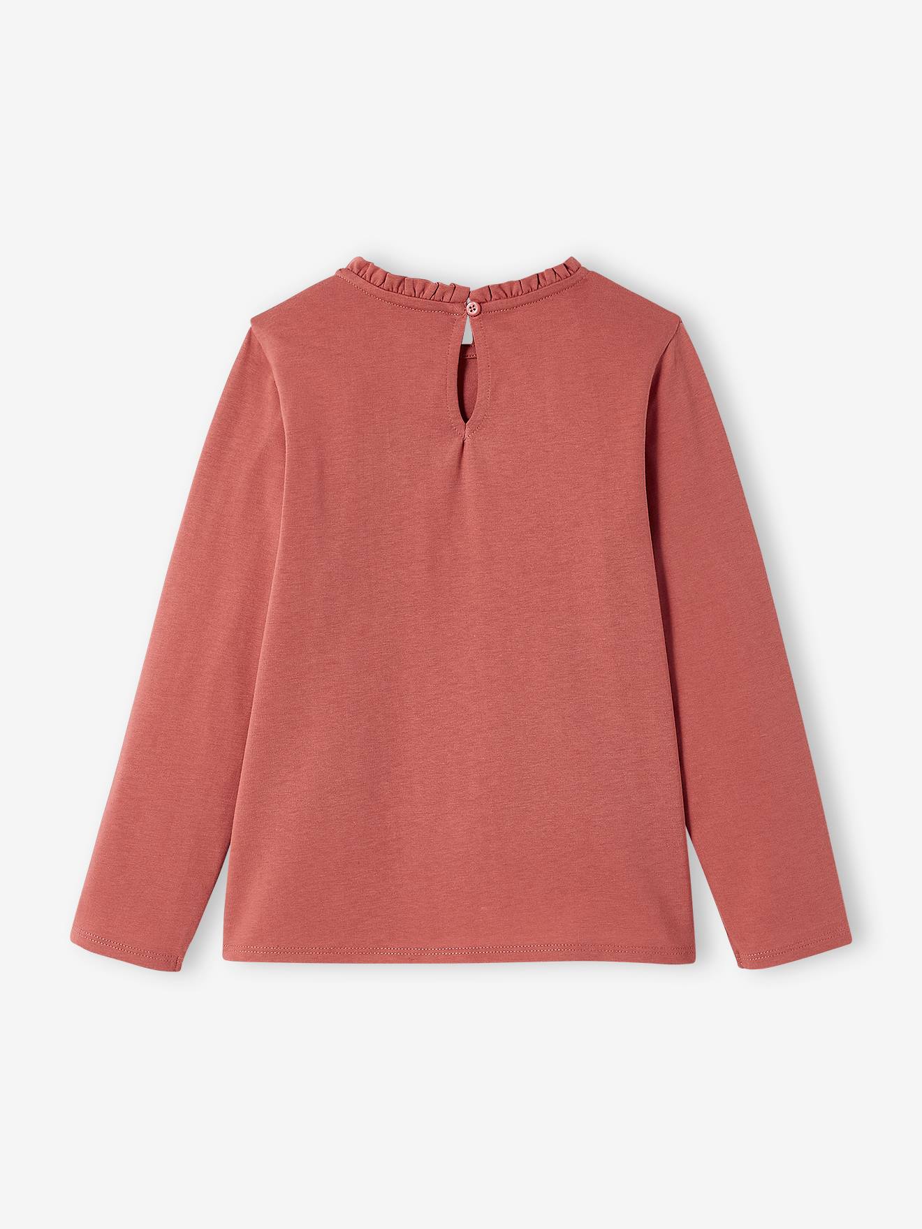 T-shirt motif fantaisie en relief fille curry