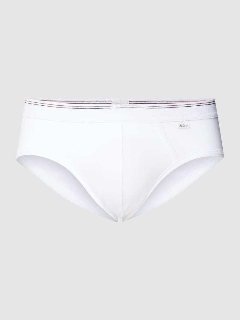 Slip mit Logo-Fähnchen Modell 'REVIVAL' in weiß