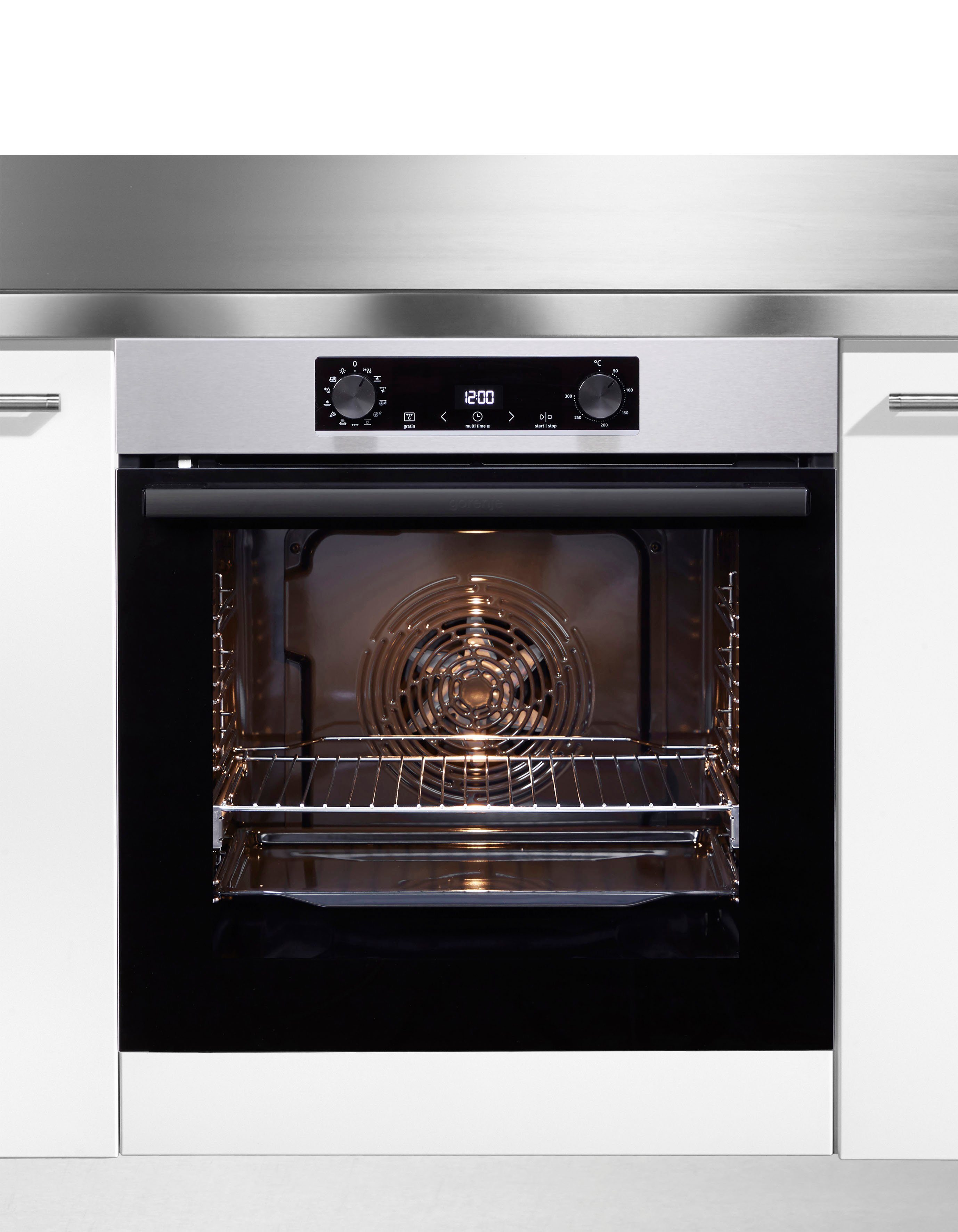 GORENJE Backofen-Set Pacific Backofen-Set Pyrolyse/Induktion 2021, mit 1-fach-Teleskopauszug, Pyrolyse-Selbstreinigung, Pyrolyse Backofen & Induktionskochfeld