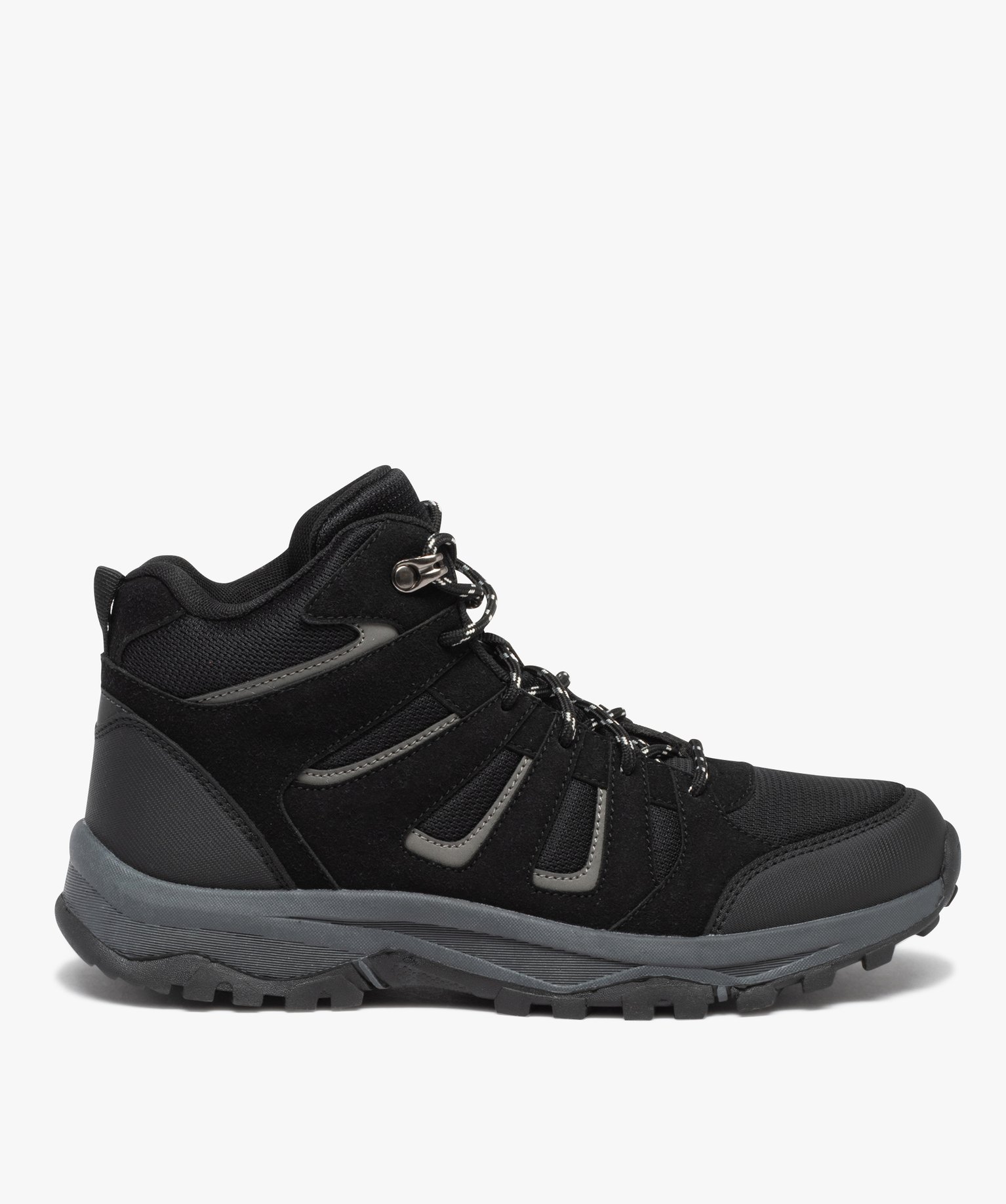Chaussures de trekking homme montantes à lacets noir | GEMO