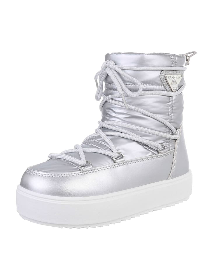 Ital-Design Stiefelette in Silber günstig kaufen