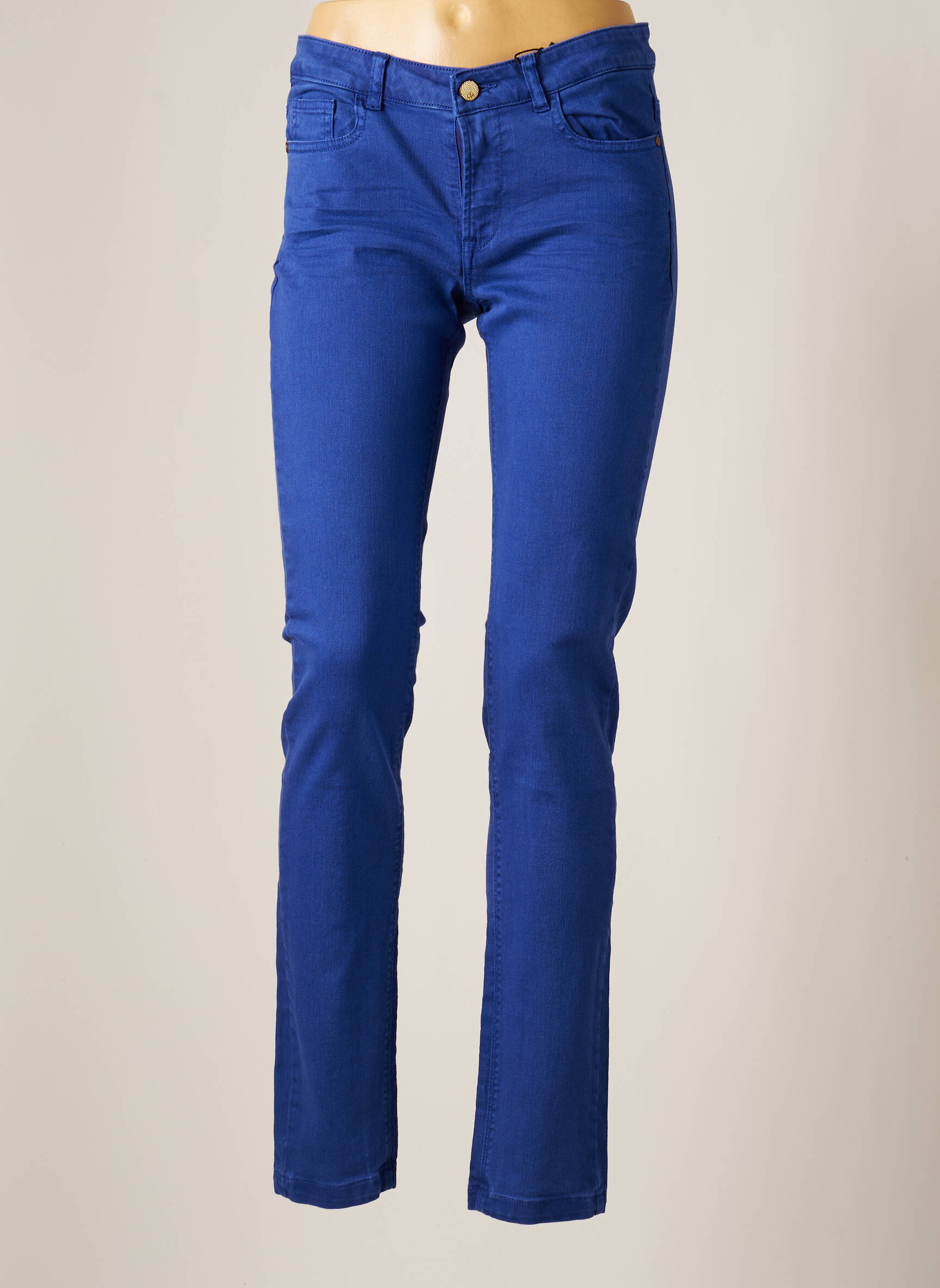 Wmn Jeans Coupe Slim Femme couleur bleu