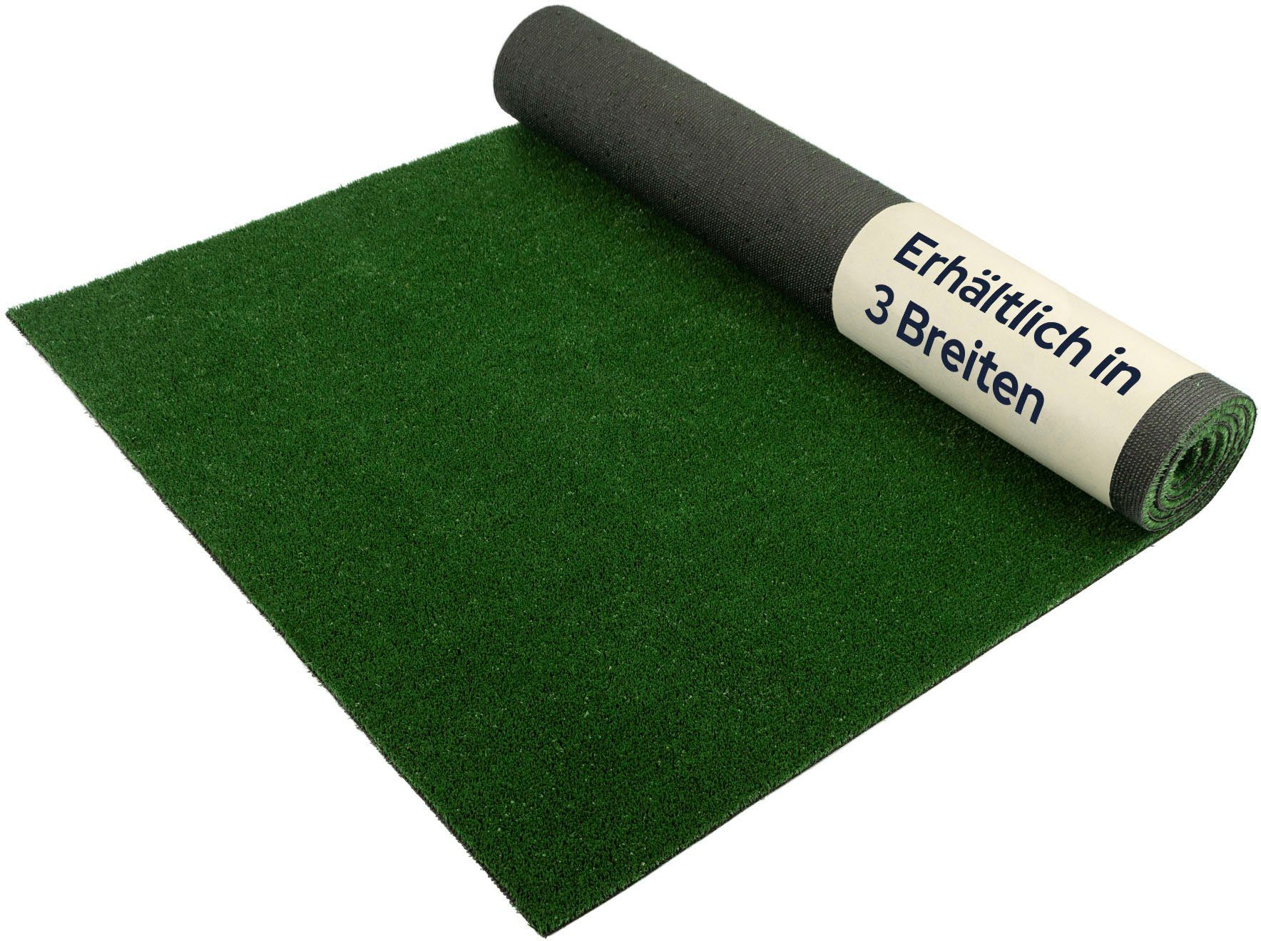 Kunstrasen SPRING, Primaflor-Ideen in Textil, rechteckig, Höhe: 7 mm, Rasenteppich, Drainagefunktion, witterungsbeständig, strapazierfähig