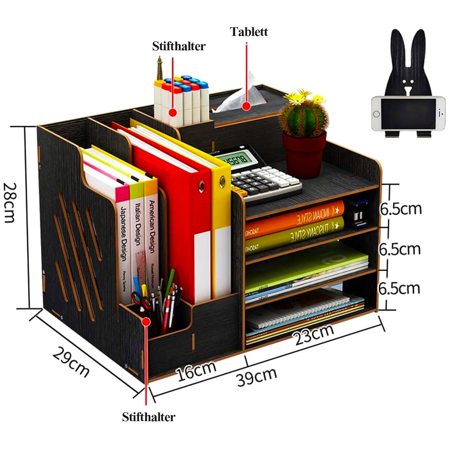 NUODWELL Aktenregal Aktenregal Schreibtisch Organizer, Desk Organizer große Kapazität