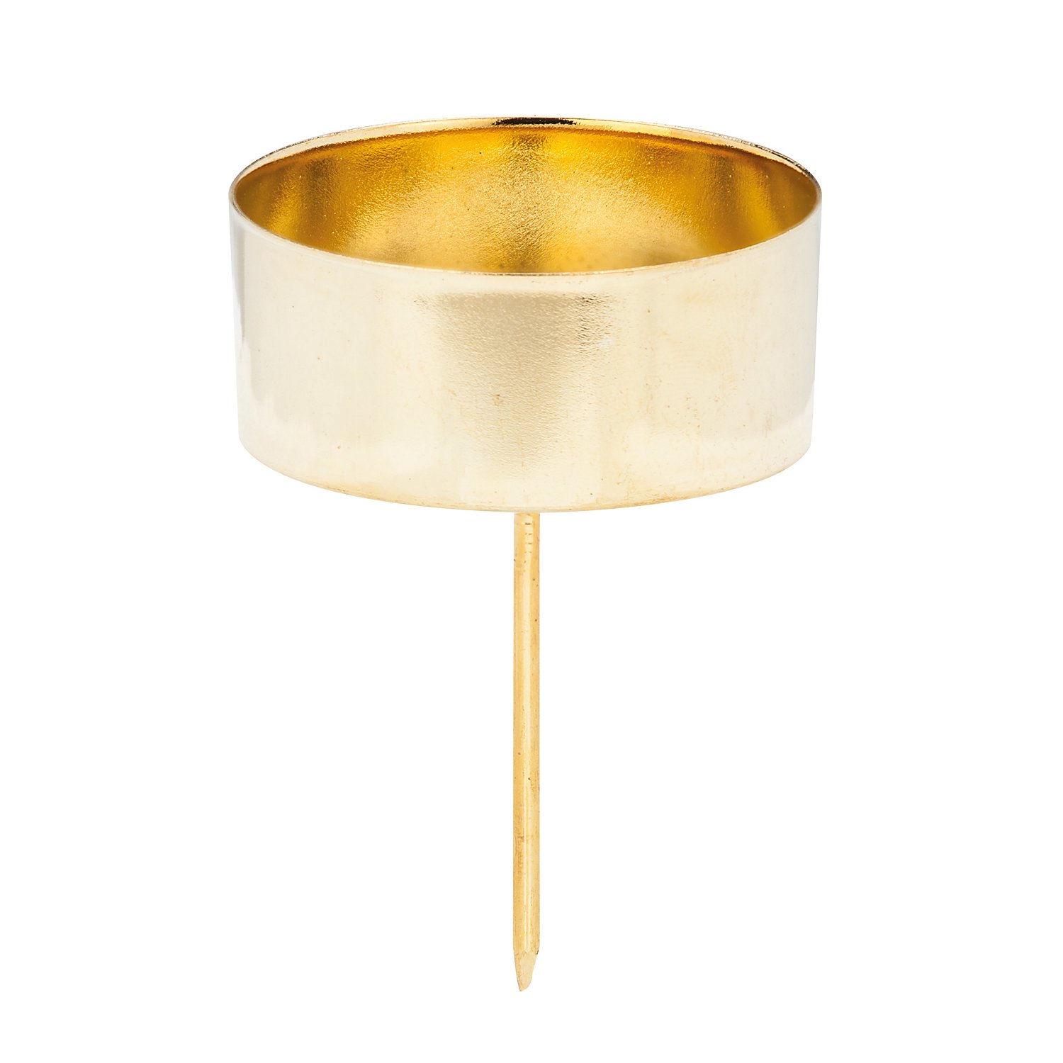 Teelichthalter, gold, 4 cm Ø, 4 Stück