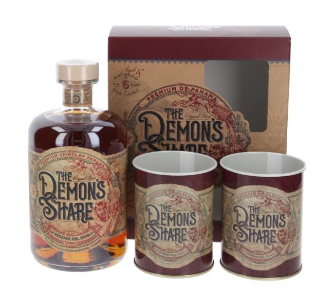 The Demon's Share Rumspirituose mit 2 Metalldosen 0,7 l·40 % vol