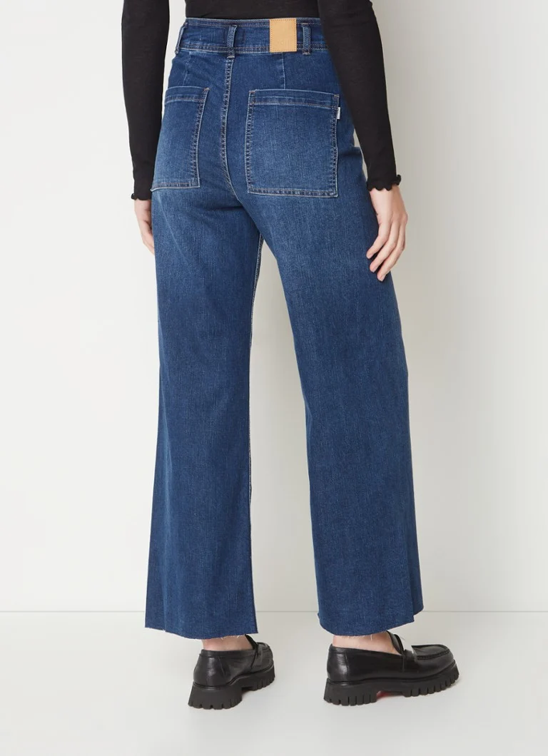 Articles Of Society Carine high waist flared cropped jeans with dark wash