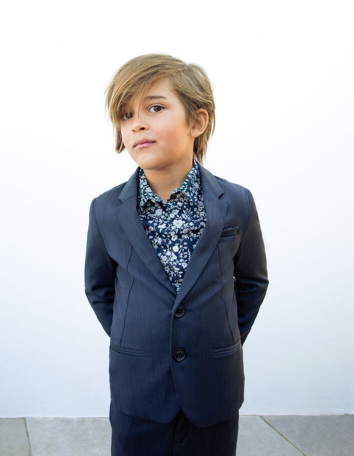 Veste de costume marine faux-uni garçon