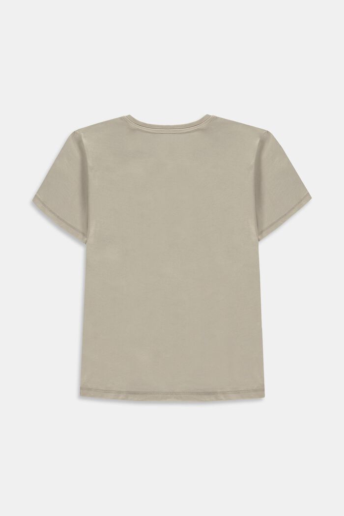 Baumwoll-T-Shirt mit positivem Print auf der Brust