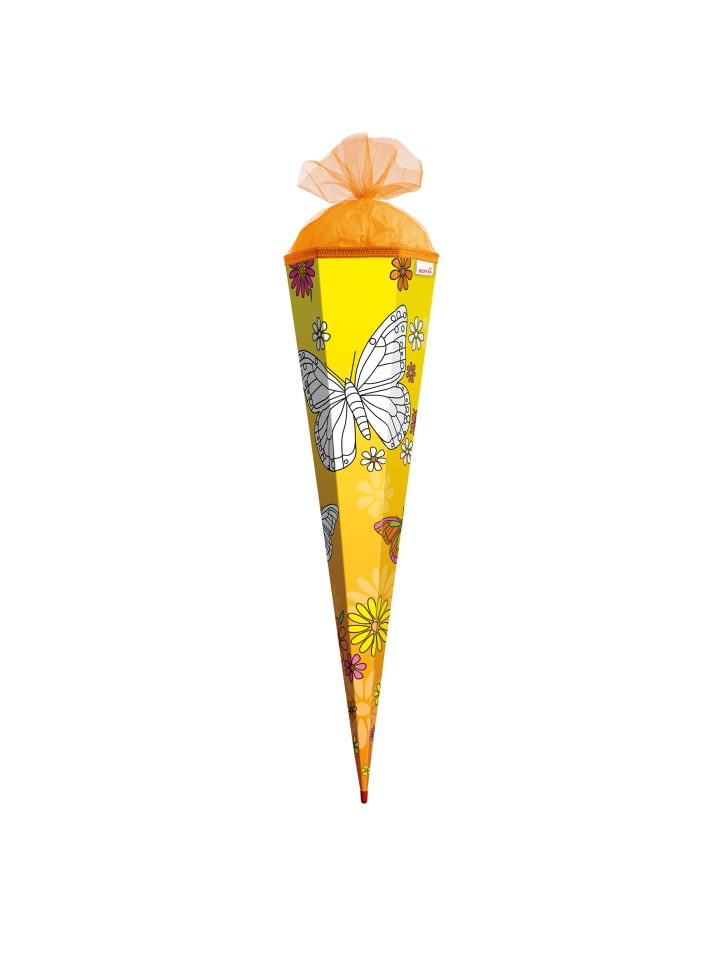 ROTH Scribble-Schultüte Schmetterling 85 cm, zum Ausmalen in Bunt günstig kaufen onesize