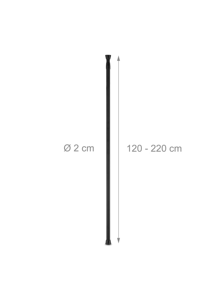 relaxdays Teleskopstange in Schwarz - (L)120–220 cm günstig kaufen onesize