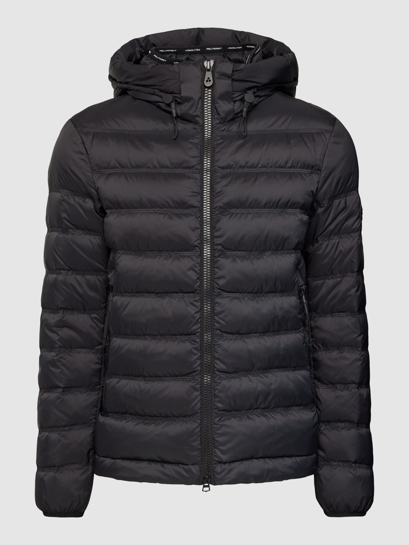 Steppjacke mit abnehmbarer Kapuze Modell 'BOGGS' in schwarz