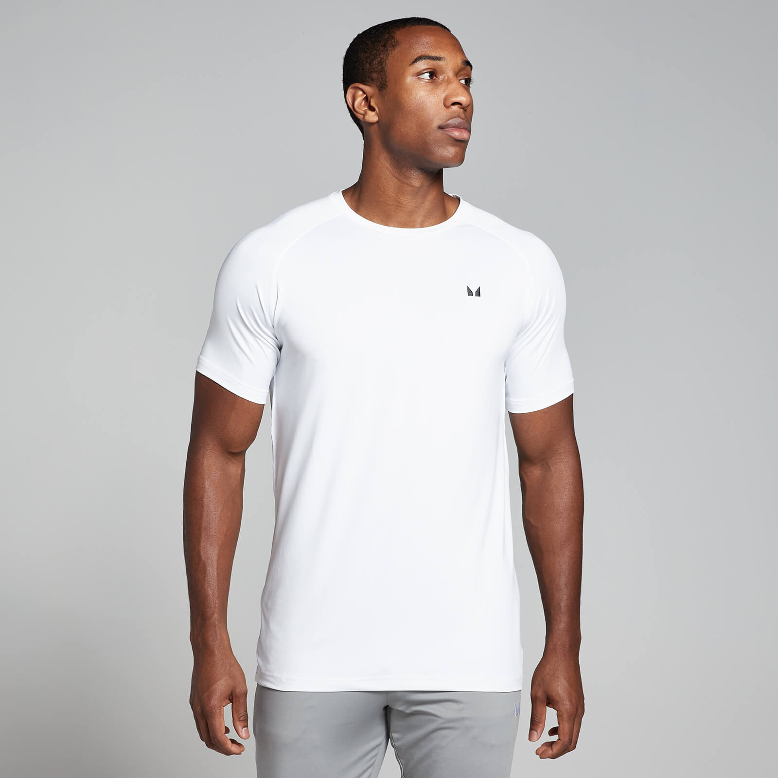 T-shirt d’entraînement à manches courtes MP pour hommes – Blanc