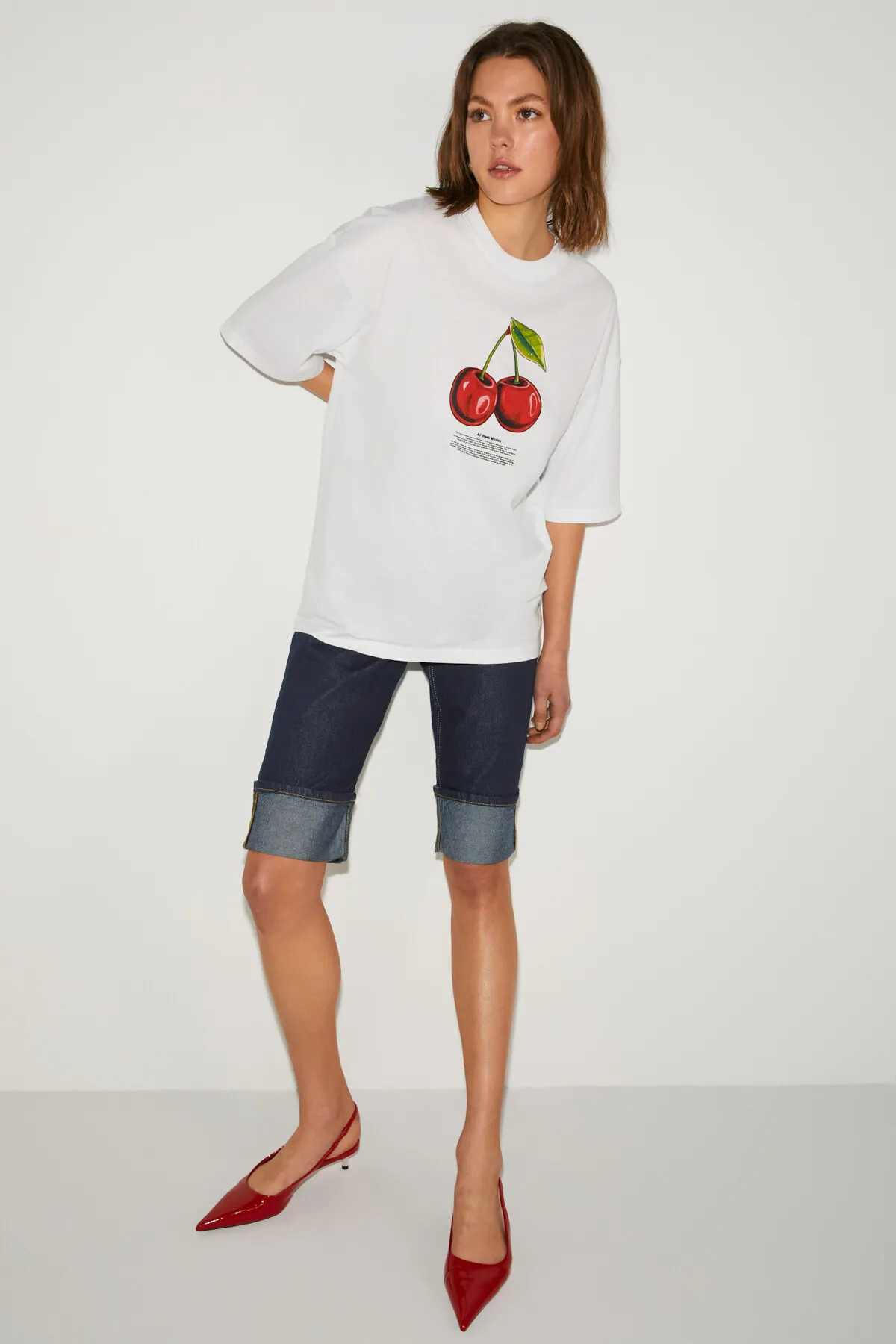 GRIMELANGE  T-Shirt - Weiß - Oversized