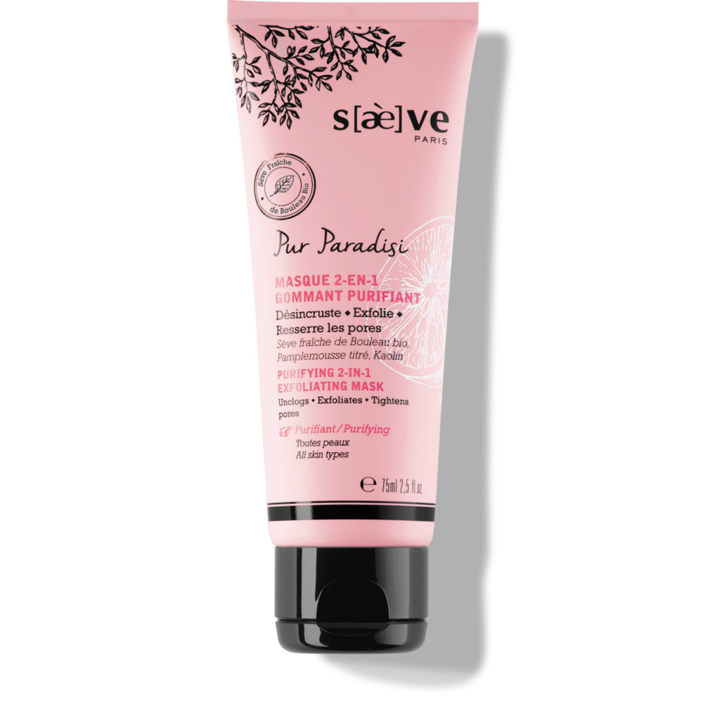Saève MASQUE 2-EN-1 GOMMANT PURIFIANT MASQUE