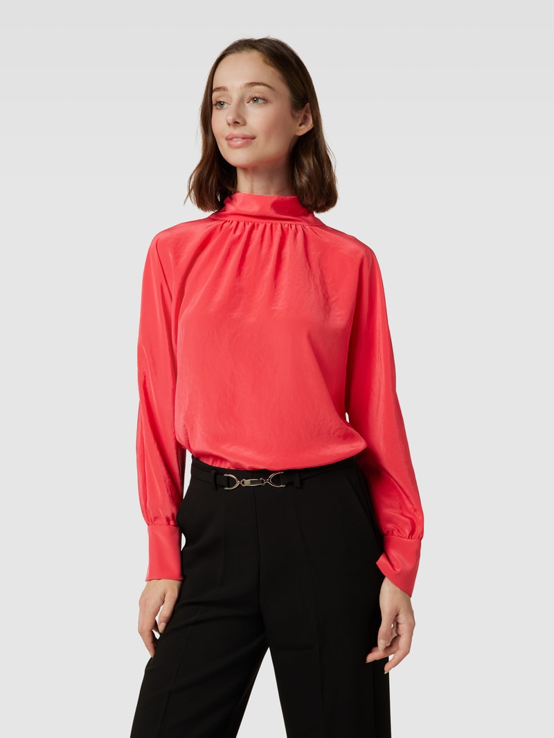 Bluse mit Schal-Element in rot