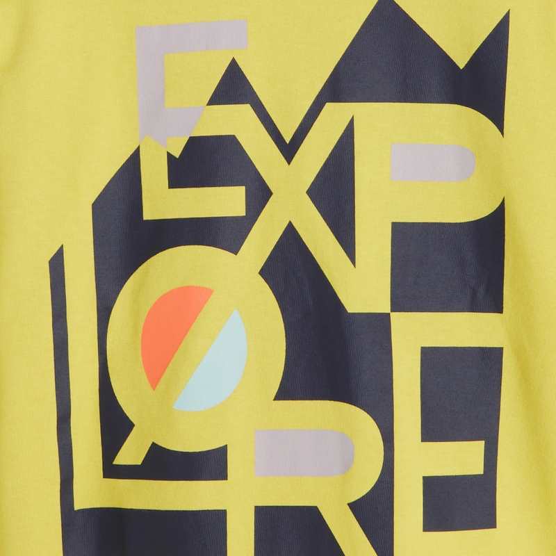 T-shirt garçon jaune en coton biologique Catimini