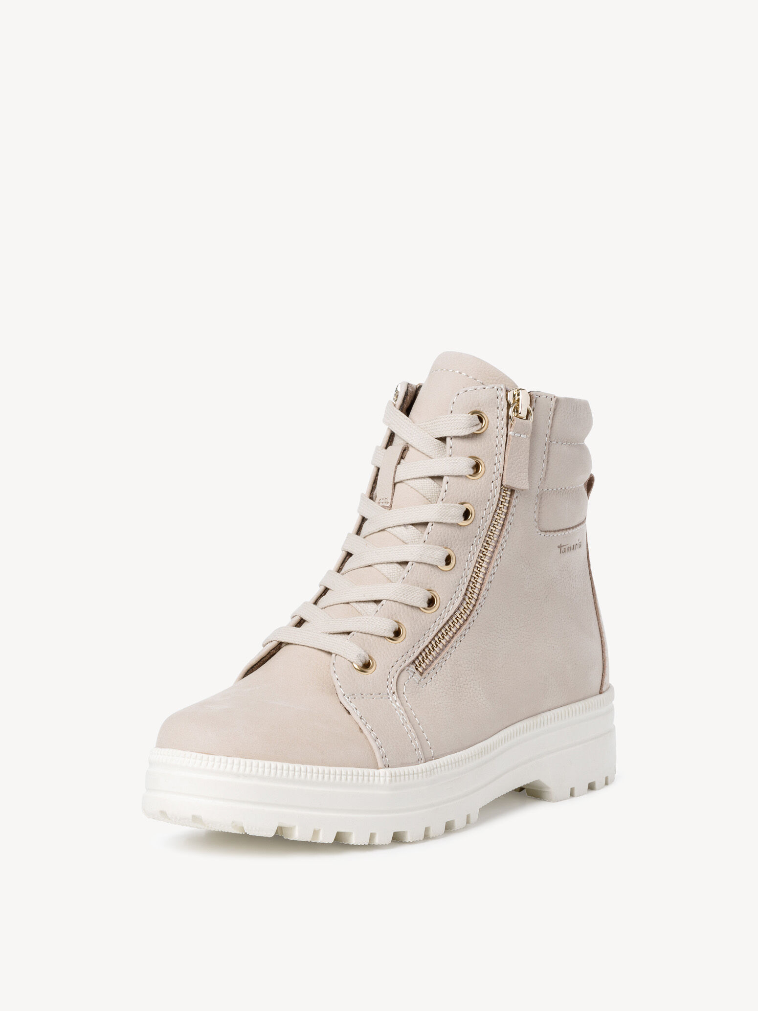 Bottine en cuir - beige