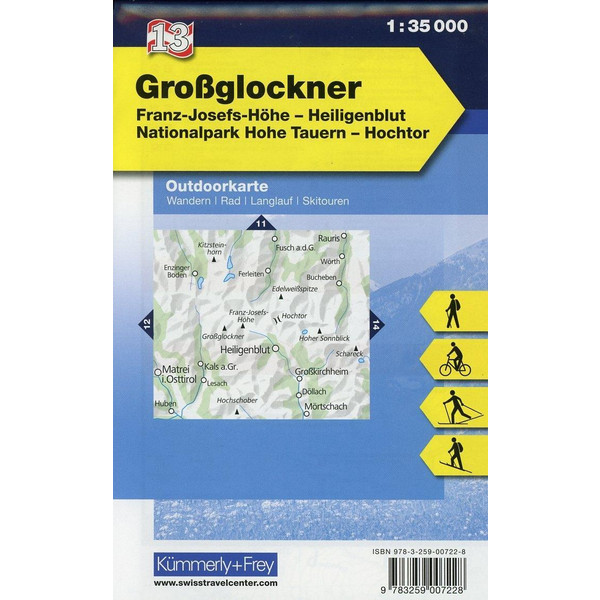 KuF Österreich Outdoorkarte 13 Großglockner 1 : 35 000 - Wanderkarte