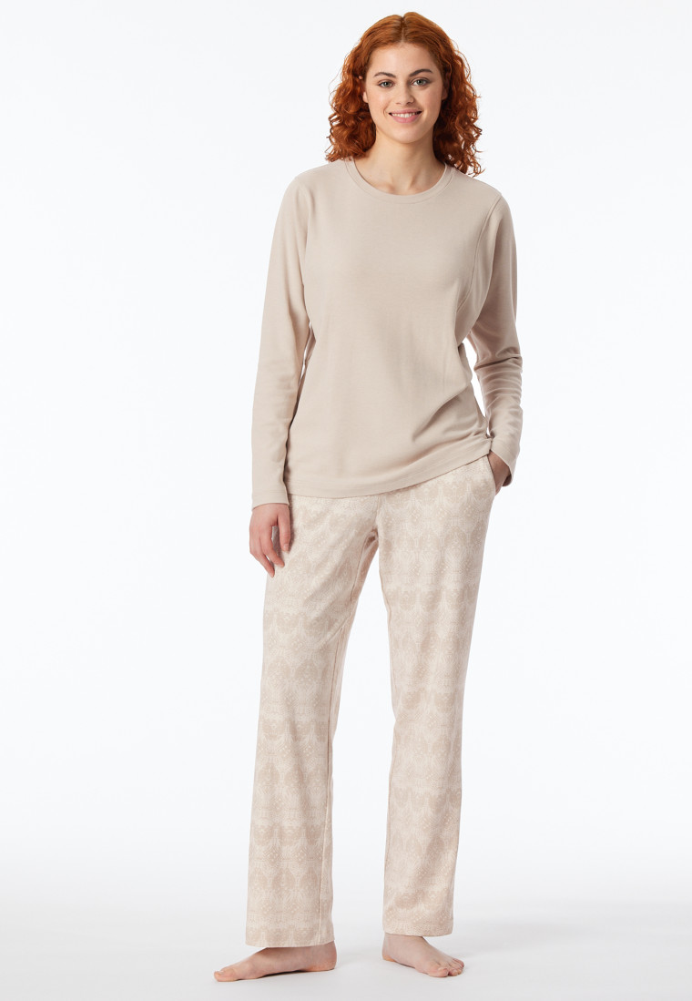 Schlafanzug lang wärmend beige - Selected Premium Warming