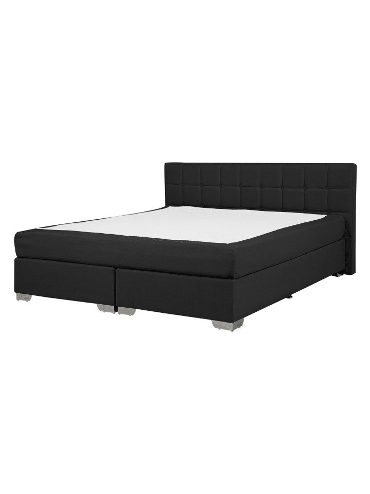 Beliani Doppelbett ADMIRAL in Schwarz/Silber - (W) 151 x (H) 92 x (L) 212 cm günstig kaufen onesize