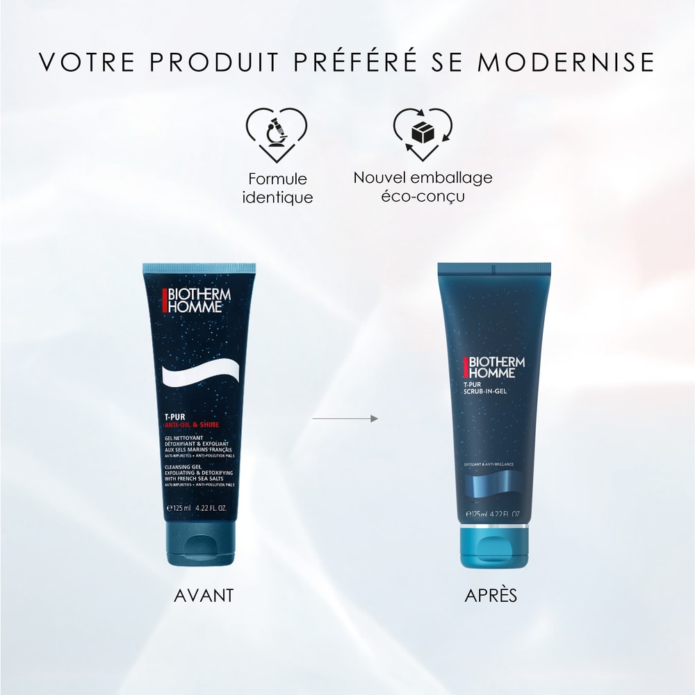 Biotherm T-Pur Gel Exfoliant Visage Homme Peau Grasse