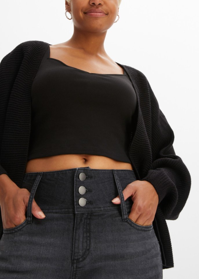 Highwaist-Schlagjeans