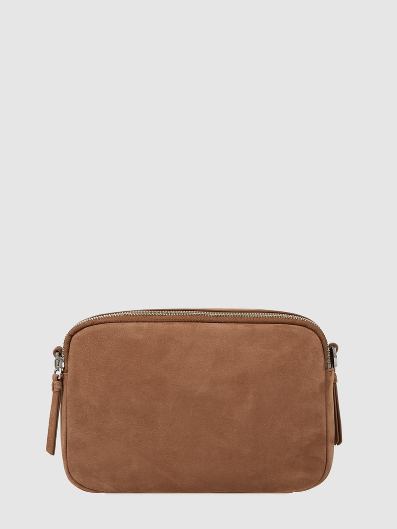 Crossbody Bag aus Veloursleder Modell 'Emily' in mittelbraun