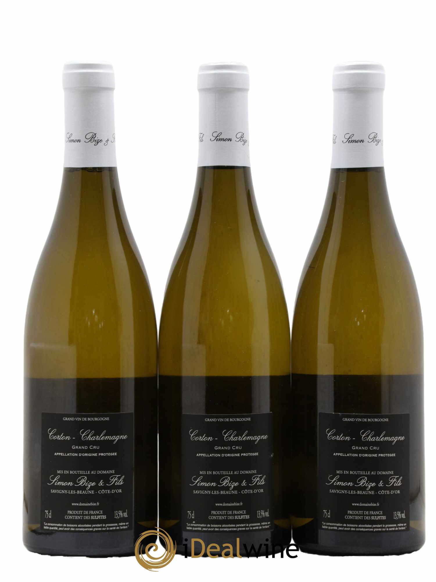 Corton-Charlemagne Grand Cru Simon Bize & Fils  2015 - Lot de 3 Bouteilles