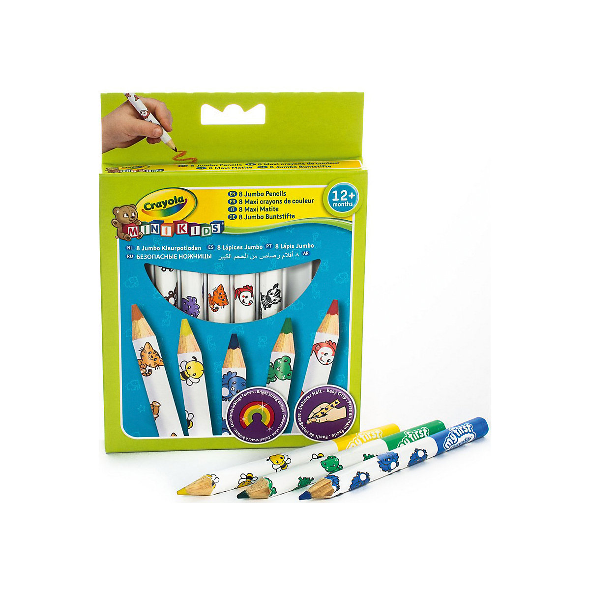 MINI KIDS Jumbo Farbstifte MINI KIDS, 8 Farben